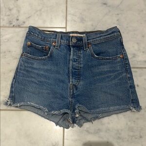 Classic Blue Denim Levi Women Shorts